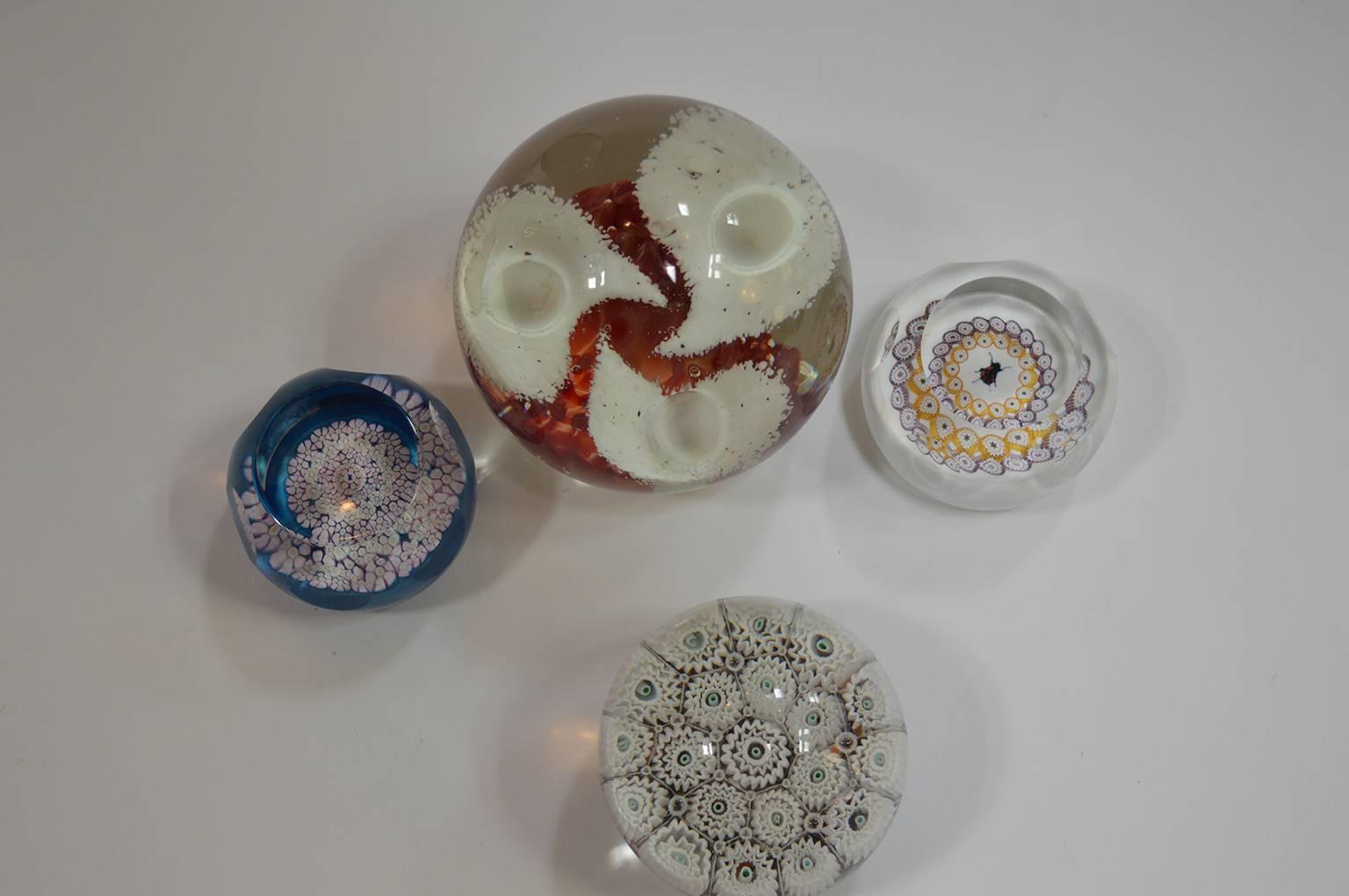 Collection of Art Glass Paper Weights 1