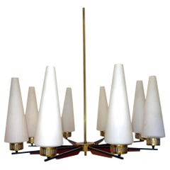 Uplight Chandelier Designed by Stilnovo. Italy, 1950's.