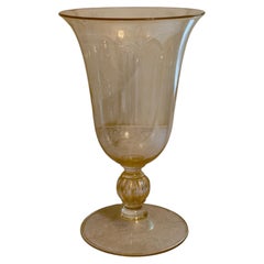 Large Italian Murano Gold Fleck Glass Vase, 20th Century