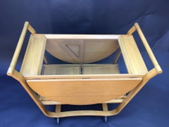Edward Wormley for Dunbar Model 4487 Mahogany Bar Cart. USA 1950's.