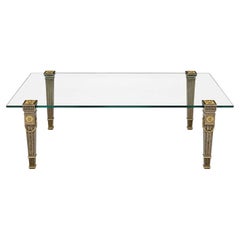 P.E. Guerin Louis XVI Style Bronze Garland Coffee Table. U.S.A Late 20th Century