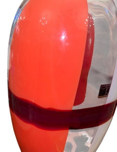 Vase en verre de Murano « Carlo Moretti » avec livret. Italie, fin du XXe siècle.
