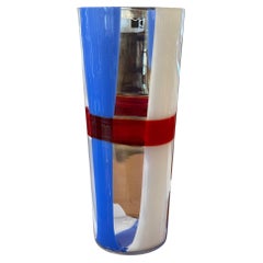 Carlo Moretti Signed Geometric Murano Glass Vase. Italy, 2010.