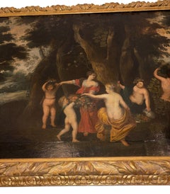 17th-Century Flemish Painting of Bacchus, Venus and Ceres, an Allegory of Autumn