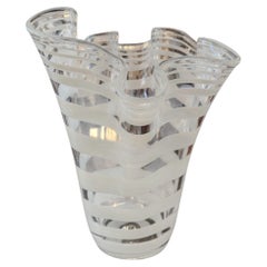 Mid-Century Italian Murano Glass Handkerchief Vase, circa 1960's.