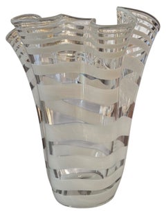 Mid-Century Italian Murano Glass Handkerchief Vase, circa 1960's.