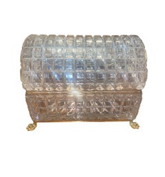 Set of Three Baccarat Crystal Jewelry Caskets, France, Late 19th Century.