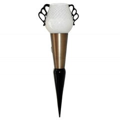 One of a Kind Pair of Italian Sconces w/ Milky White Murano Glass, 1990s