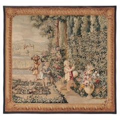 18th Century French “Spring” from Les Enfants Jardiniers Tapestry