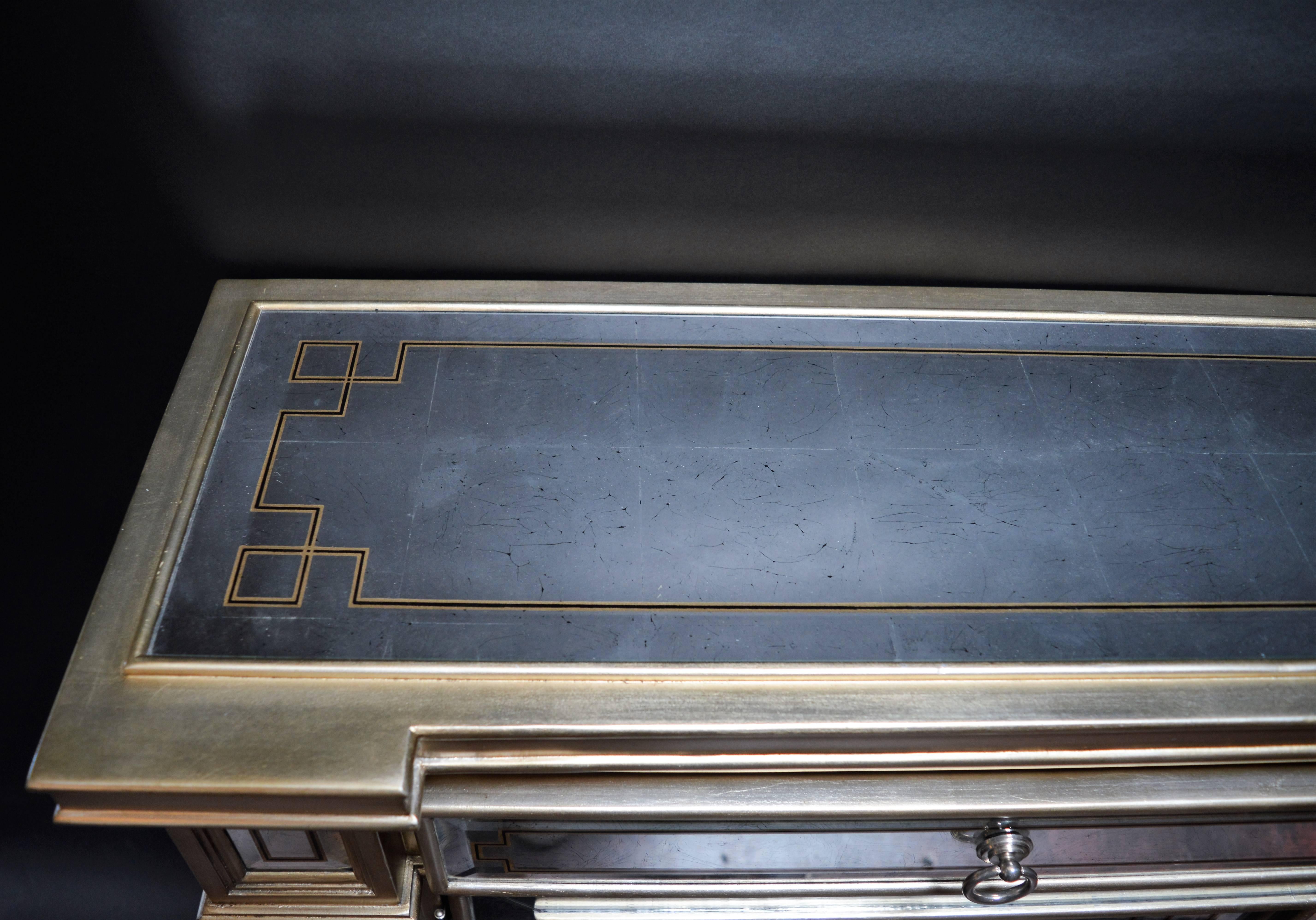 Late 20th Century White Gold Mirrored Ferguson Copeland Commode