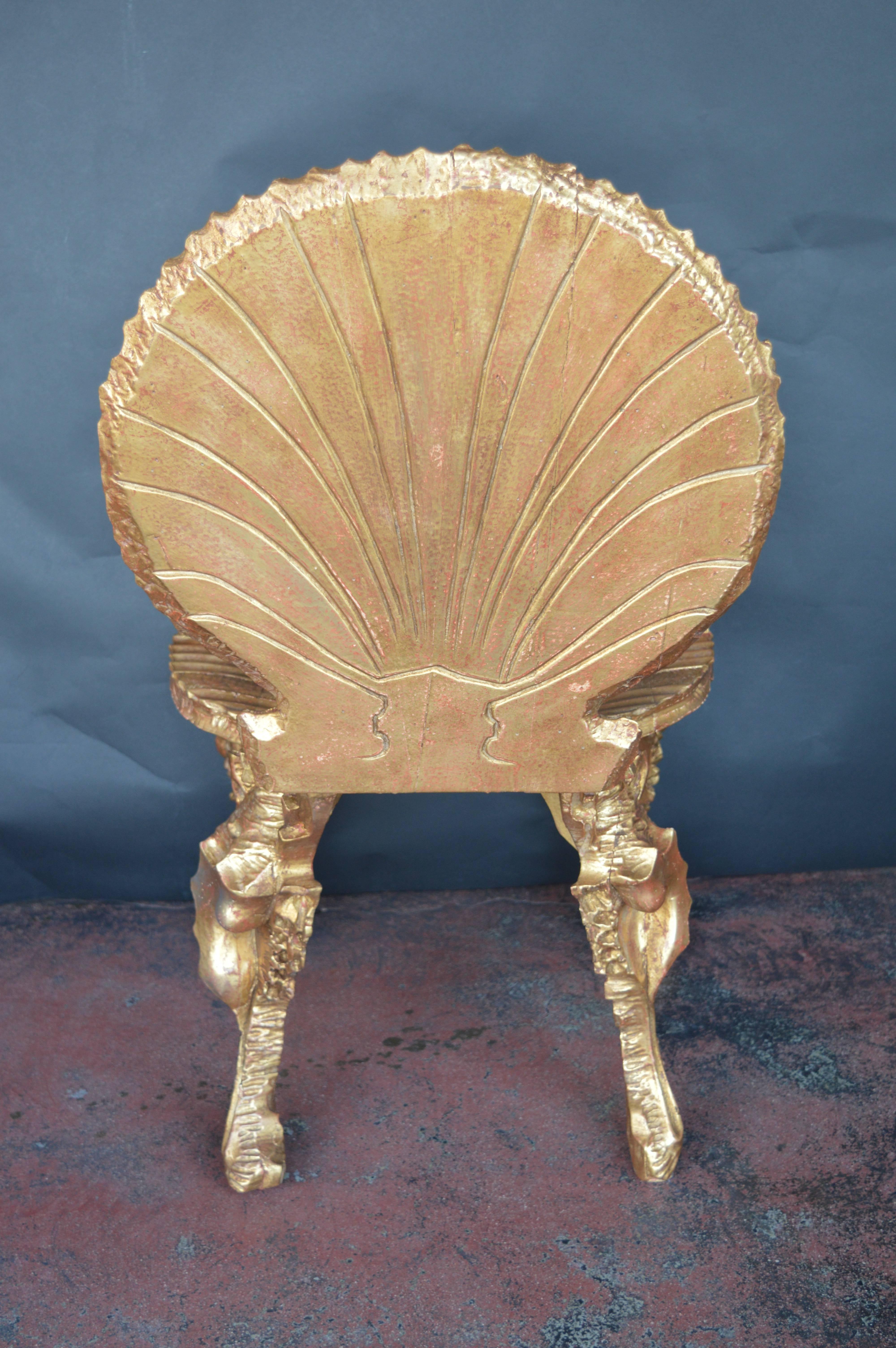 Two Giltwood Grotto Chairs In Excellent Condition In Los Angeles, CA