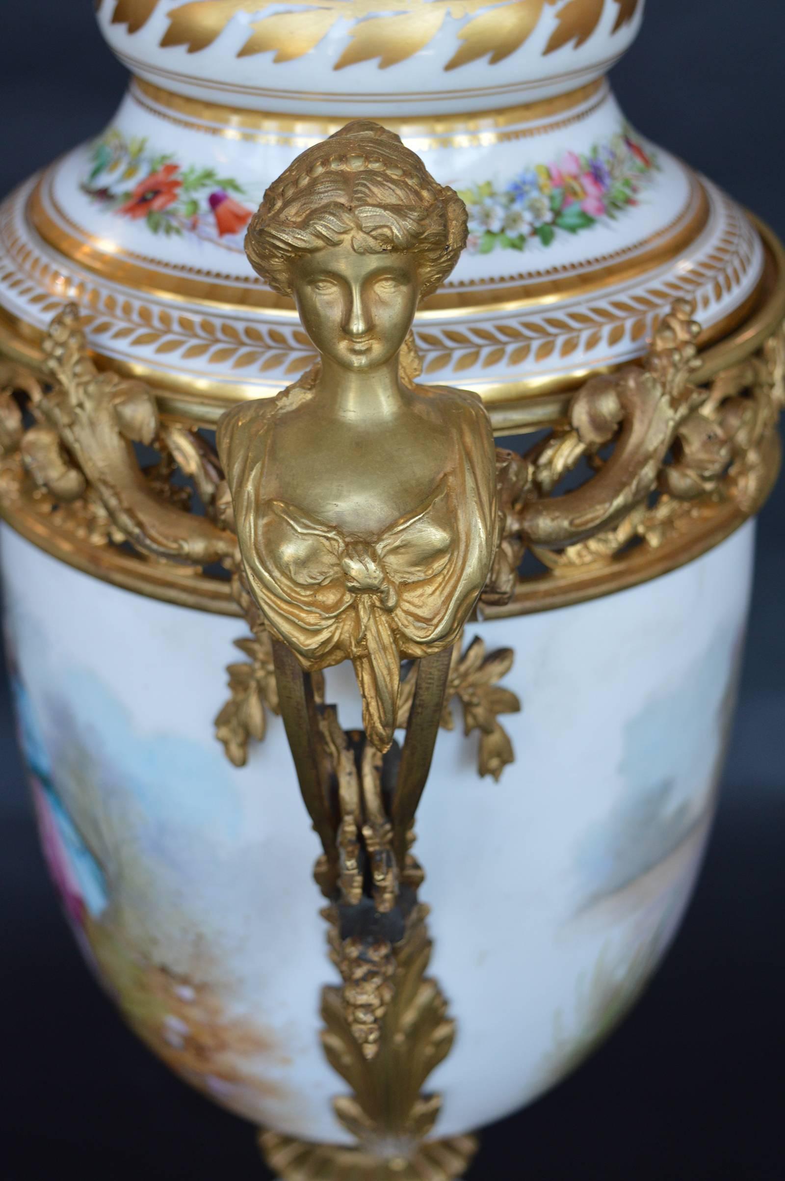 19th Century Bronze Figural Mounted Sevres For Sale