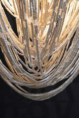 Cream Colored Beaded Chandelier