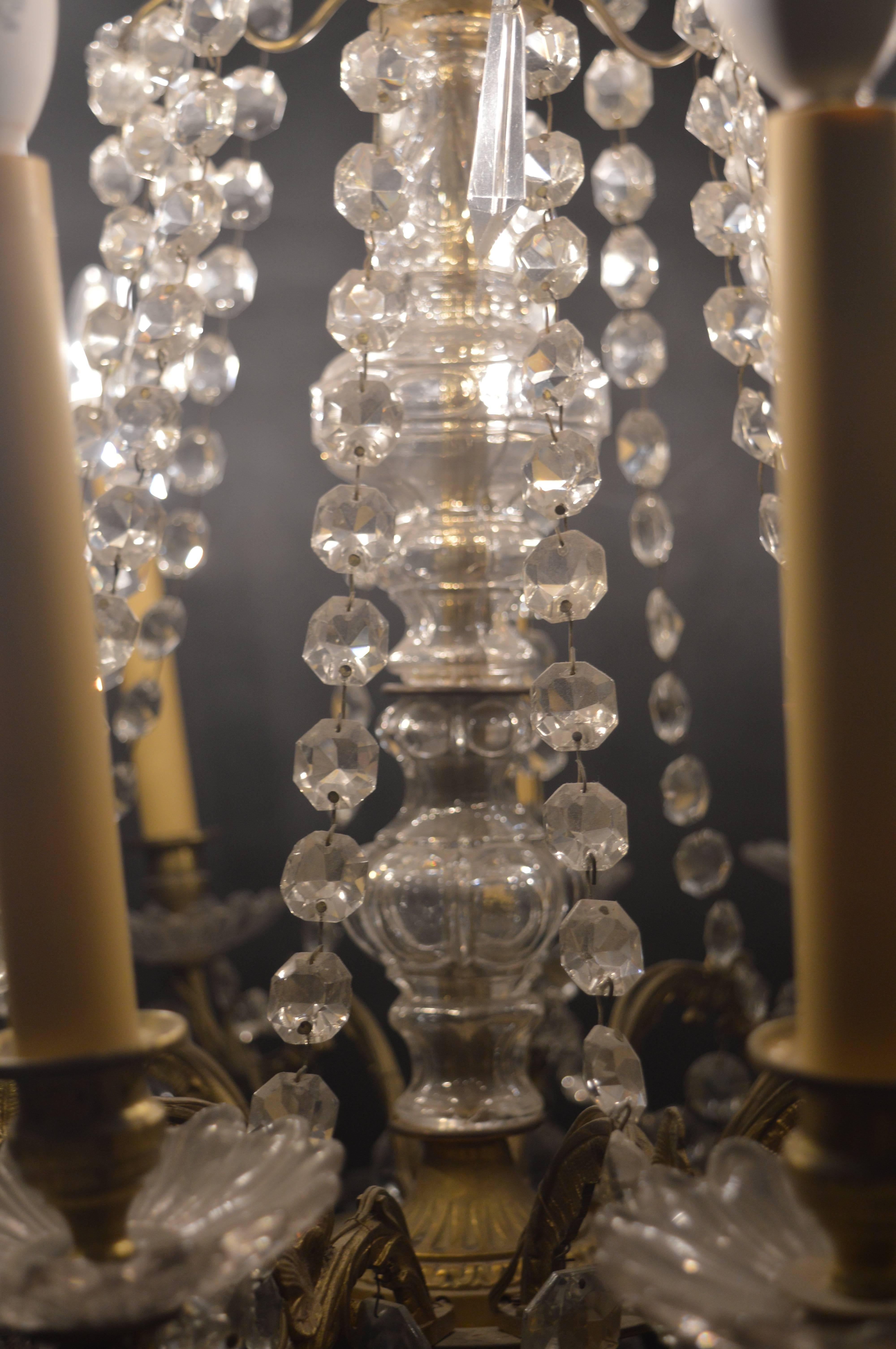 Glass French Chandelier For Sale