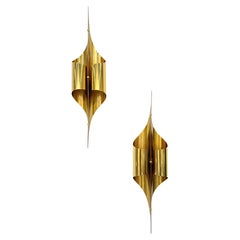 Maison Charles Espadon Applique in oro lucido e opaco, Collezione Inox