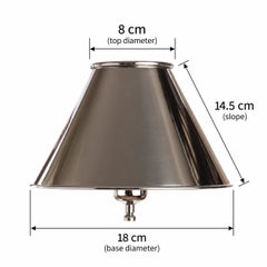 Handmade Brass Lampshade in Polished Nickel Plate with candle-clip fitting