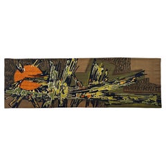 Mid-Century Screen-Printed Wool Tapestry "Samouraï" by René Fumeron, circa 1960