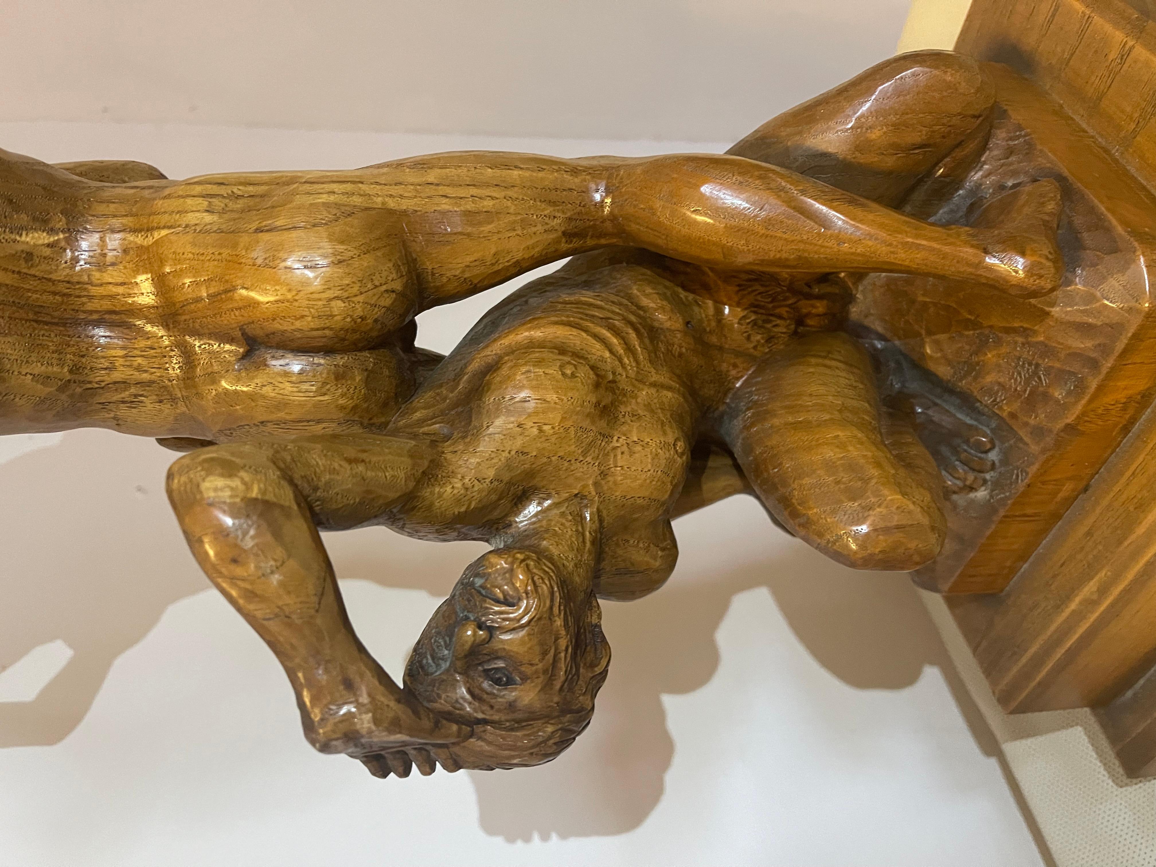 Escultura sopramobile in legno enzo di marco, siglo XX