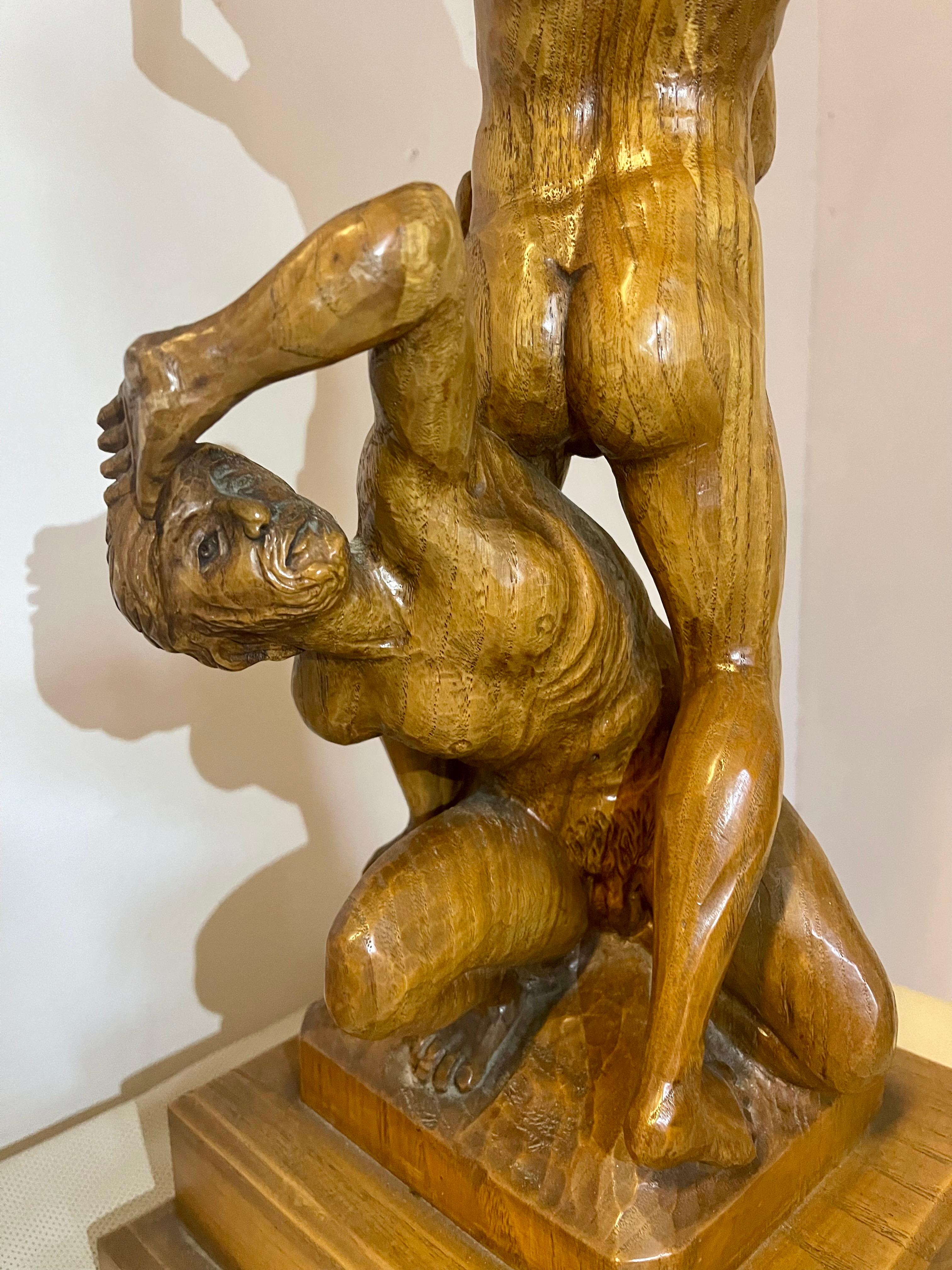 Legno Escultura sopramobile in legno 