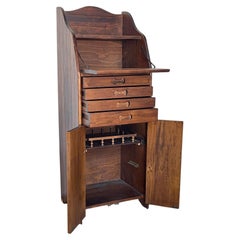 Solid wood writing desk / secretaire, Italian, vintage, handcrafted