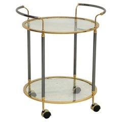 Vintage Brass and Glass Bar Cart - 1960s, Elegant Design