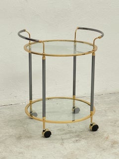 Vintage Brass and Glass Bar Cart - 1960s, Elegant Design
