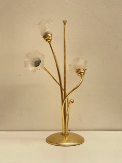 Vintage “Fiori d’Oro” Brass Table Lamp – Art Deco Elegance, 1890s