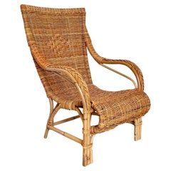 Wunderschöner Vintage-Sessel aus Bambus und Rattan, „Aurelia“, aus den 60er Jahren