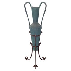 Wunderschöne Vintage-Blumenvase, vollständig aus Kupfer gefertigt, aus den 70er Jahren