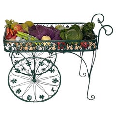 Carrito vintage para transportar comida, de hierro forjado, «Il Giardino d’Inverno», 1960