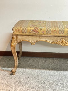 Venezianische Kaiserbank aus geschnitztem Holz mit vergoldeter Oberfläche, 1950