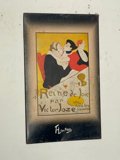 A charming signed print, inspired by the Belle Époque, “H. "Lautrec"; 1950s