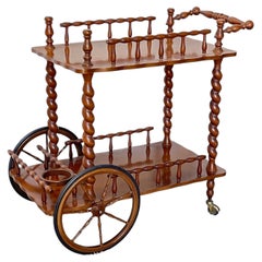 Elegante carrello portavivande in legno, “Nobiltà d'Altri Tempi”, anni '60