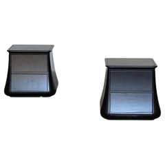 Set of 2 "Desio" Black Night Stands by Luciano Frigerio, 1970