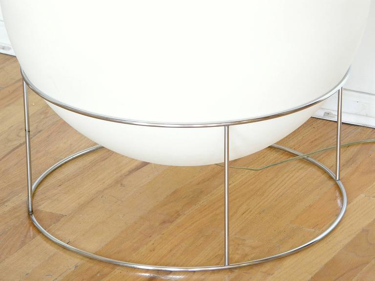 Globe Floor Lamp Or Table With Chrome Base