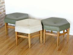 Set of Three Heritage Hexagon Stools