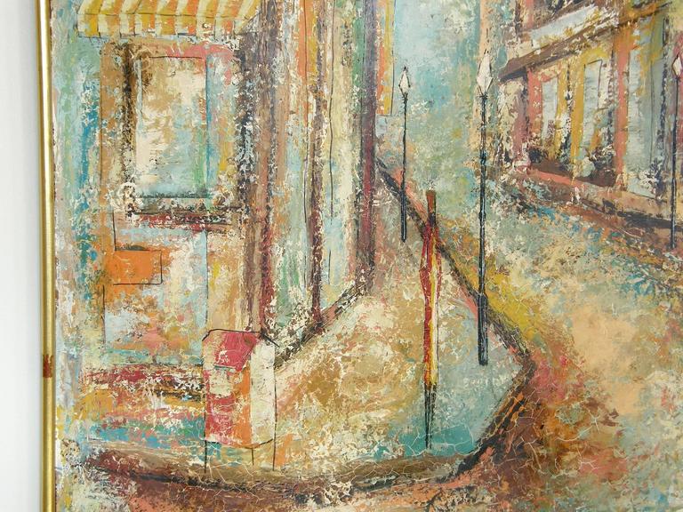 Abstract New Orleans French Quarter Painting Chicago Artist William McBride Jr For Sale at