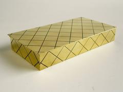 Tommi Parzinger Brass Box for Dorlyn Silversmiths with Incised Grid Pattern
