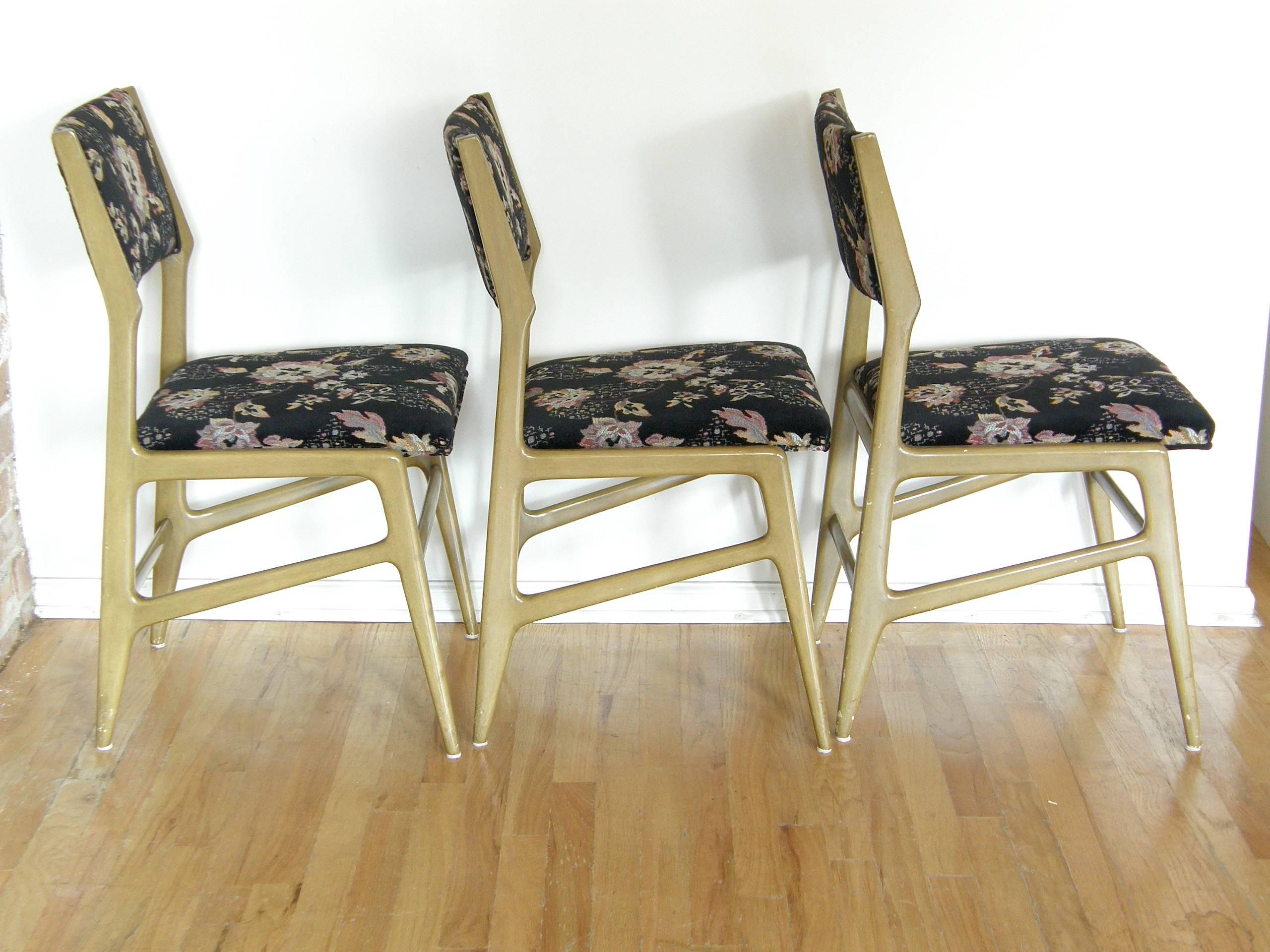 Mid-20th Century Set of Six Gio Ponti Dining Chairs