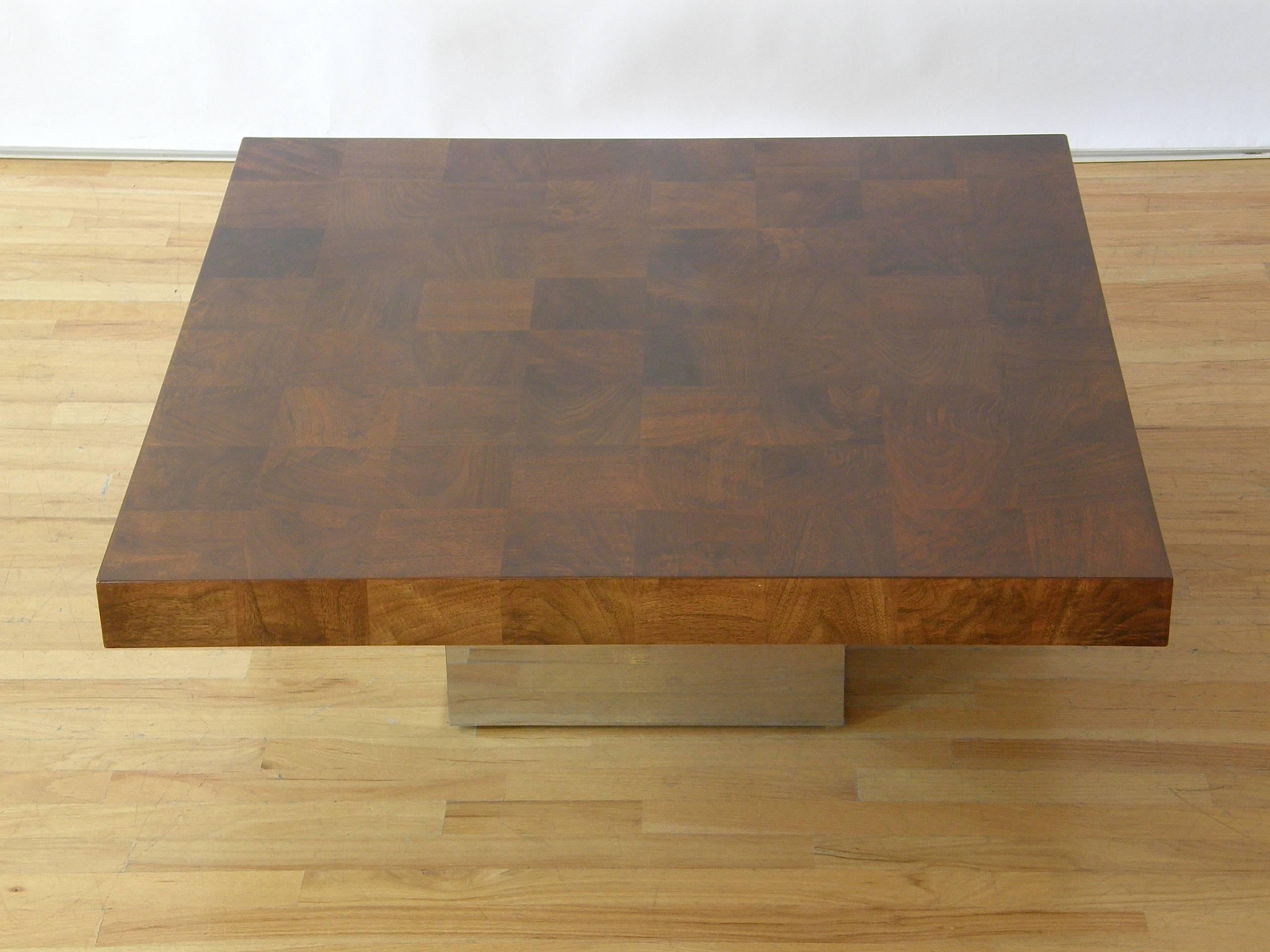 Milo Baughman Square Coffee Table In Good Condition In Chicago, IL