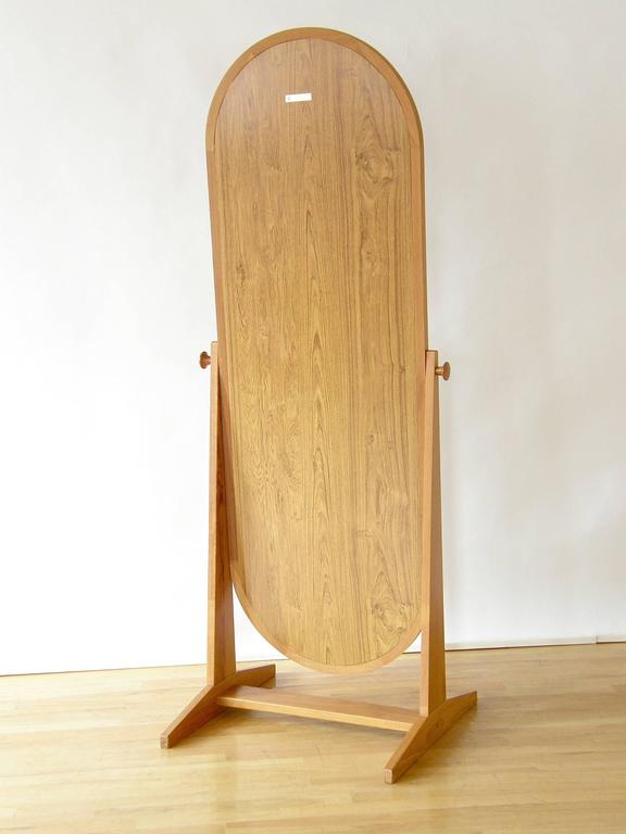 Pedersen and Hansen Teak Cheval Mirror For Sale at 1stdibs