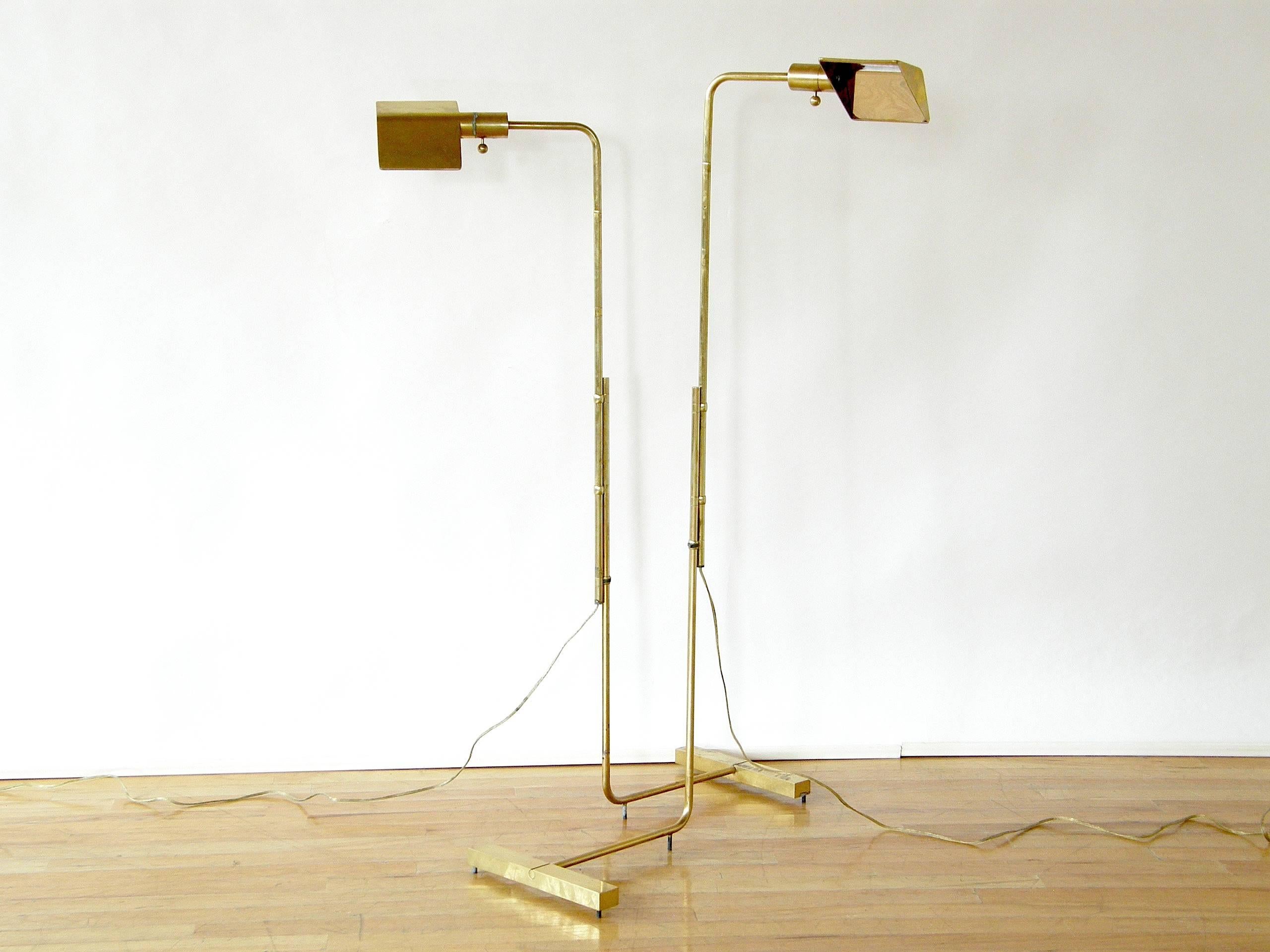 American Pair of Adjustable Floor Lamps by Cedric Hartman