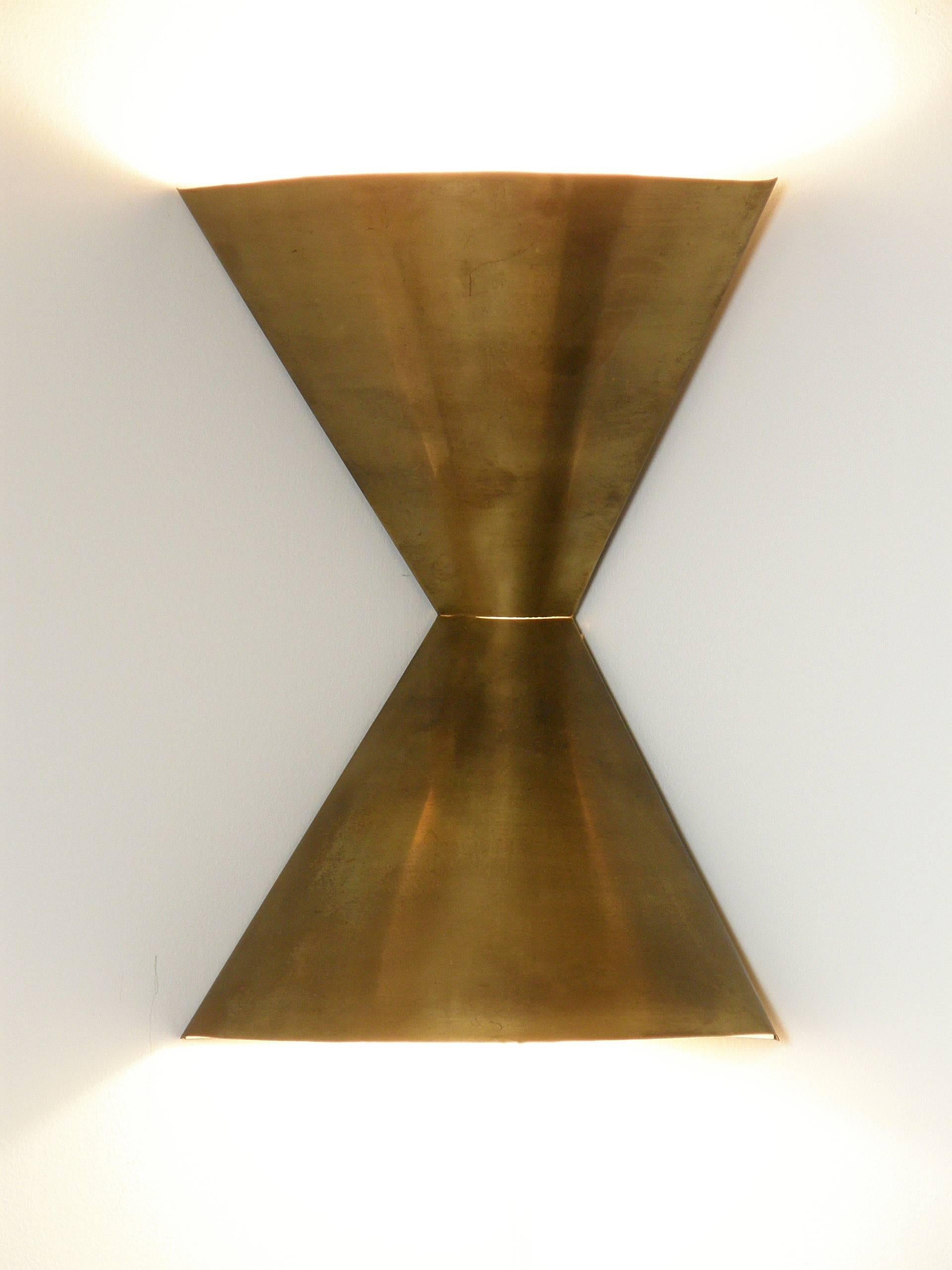 Mid-Century Modern Edward Wormley Brass Corner Lamps for Lightolier with Upward and Downward Light