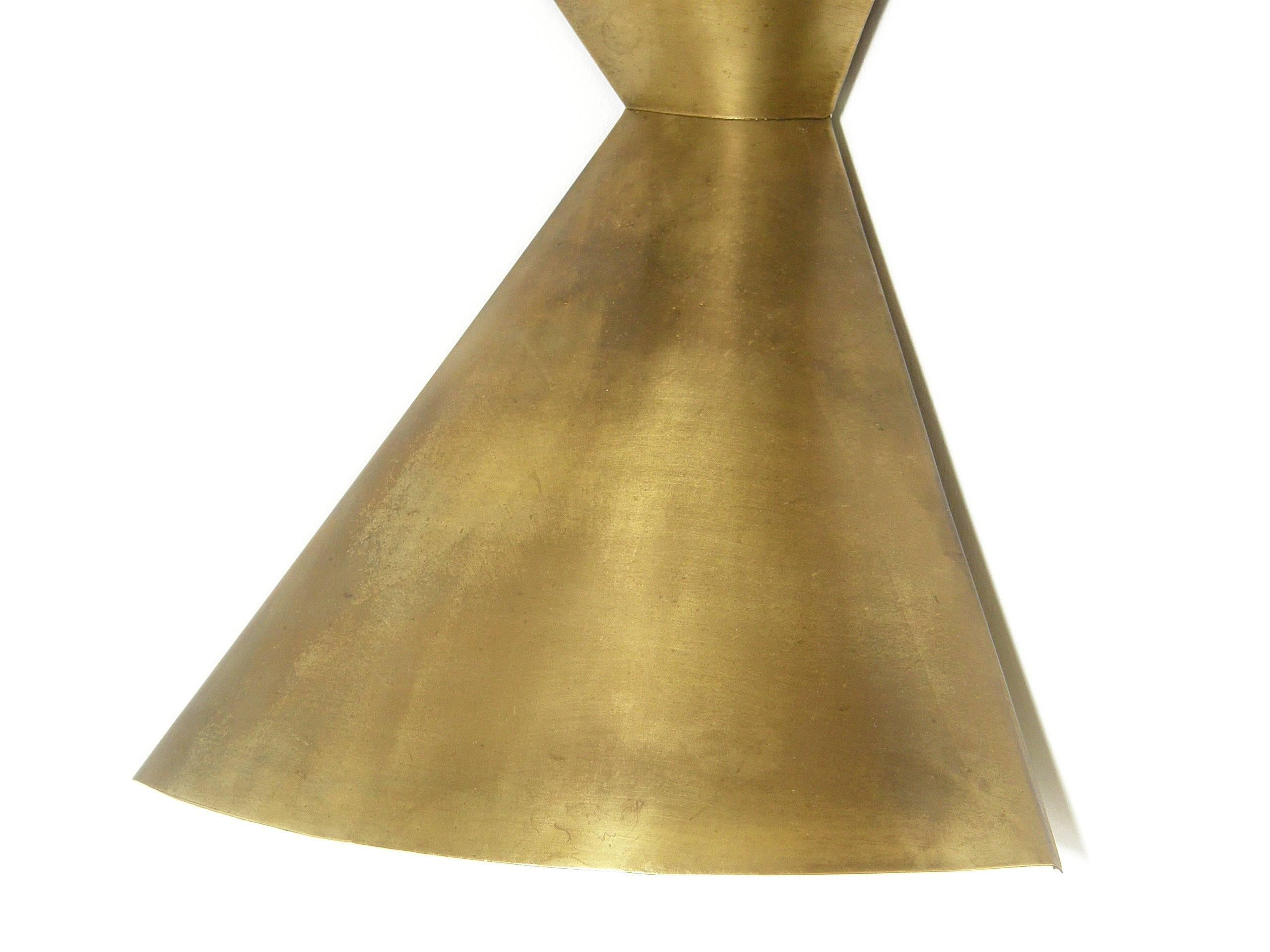 Edward Wormley Brass Corner Lamps for Lightolier with Upward and Downward Light 2