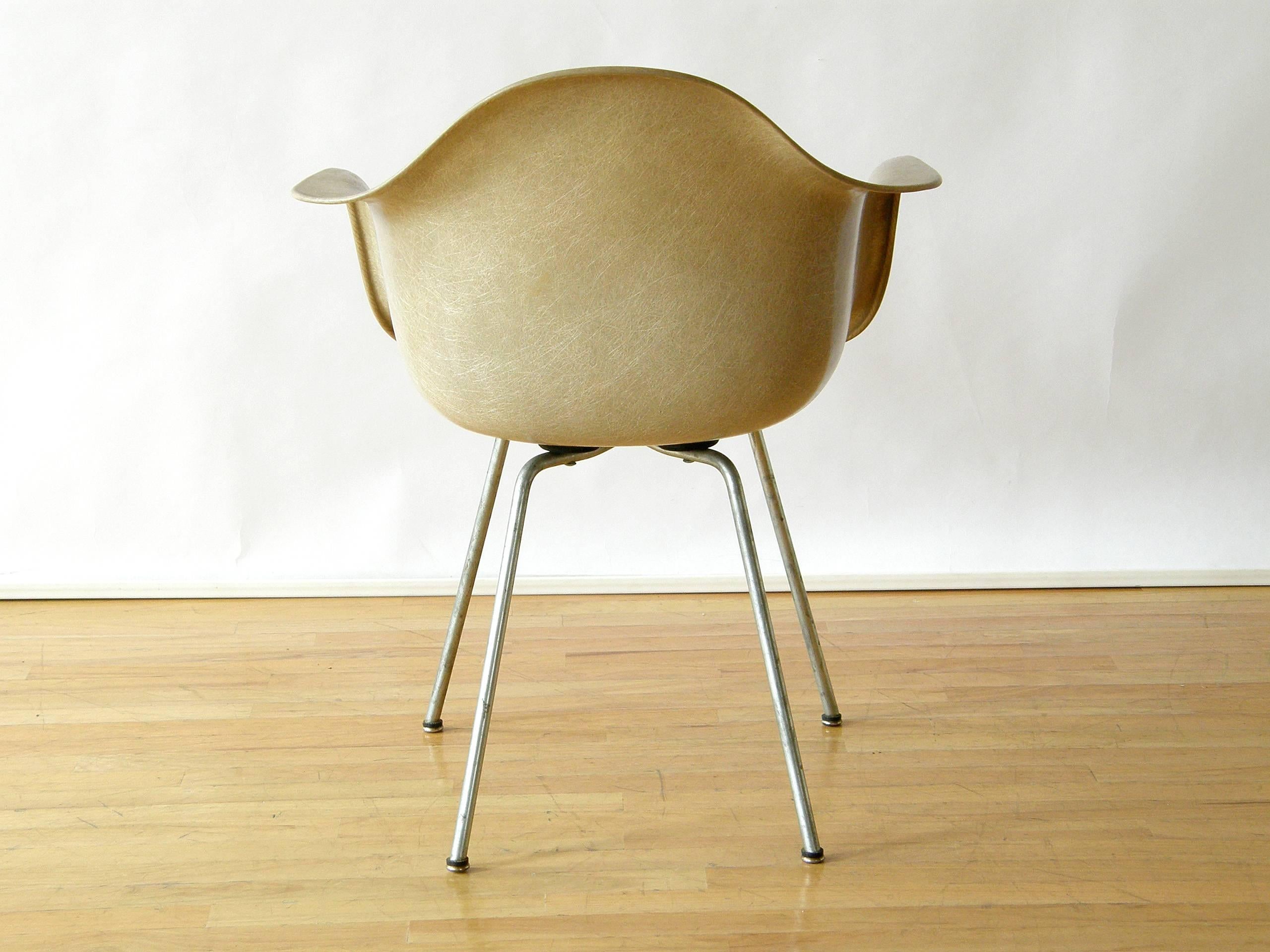 Molded Early Eames Fiberglass Armchair