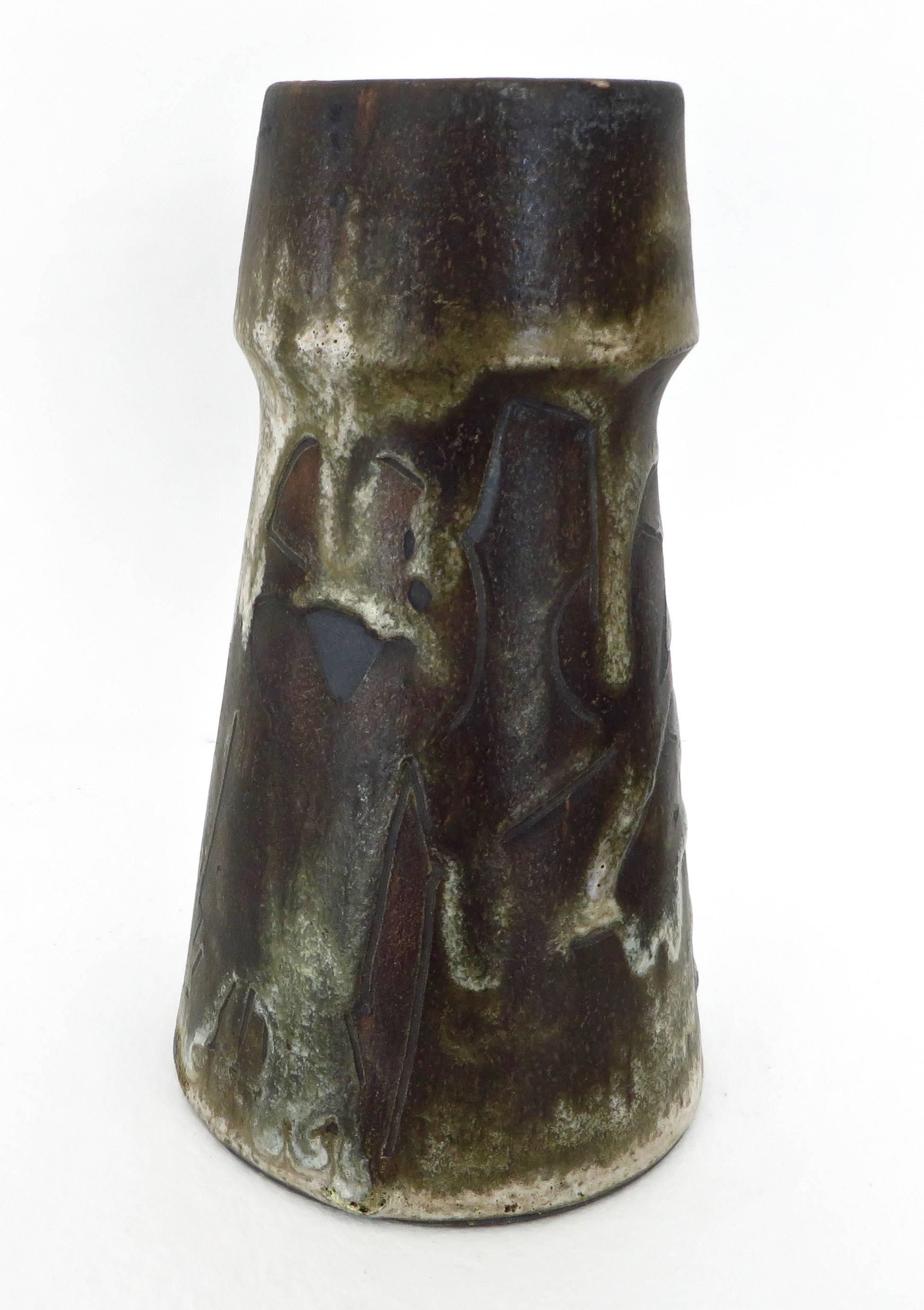 Mid-Century Modern Vase français Marius Besson, Vallauris
