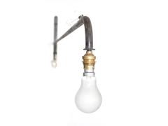 French Industrial Swing Jib Lamp in the Style of Jean Prouve