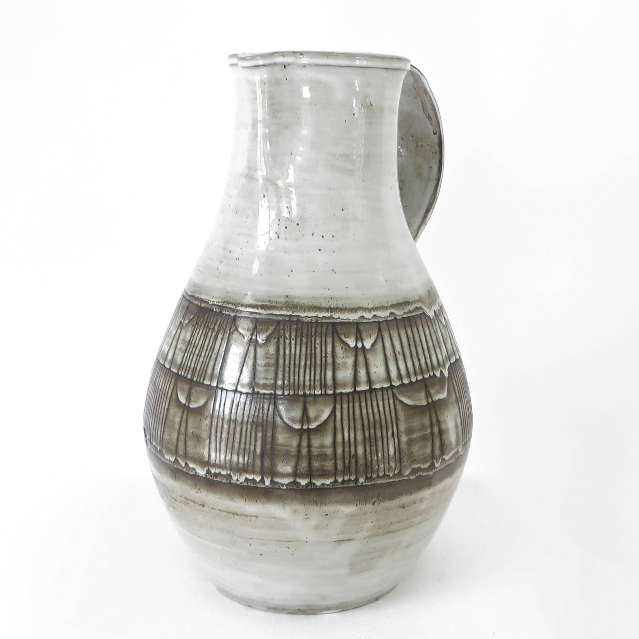 Monumental French Ceramic Pitcher by Jaques Pouchain Atelier Dieulefit 1