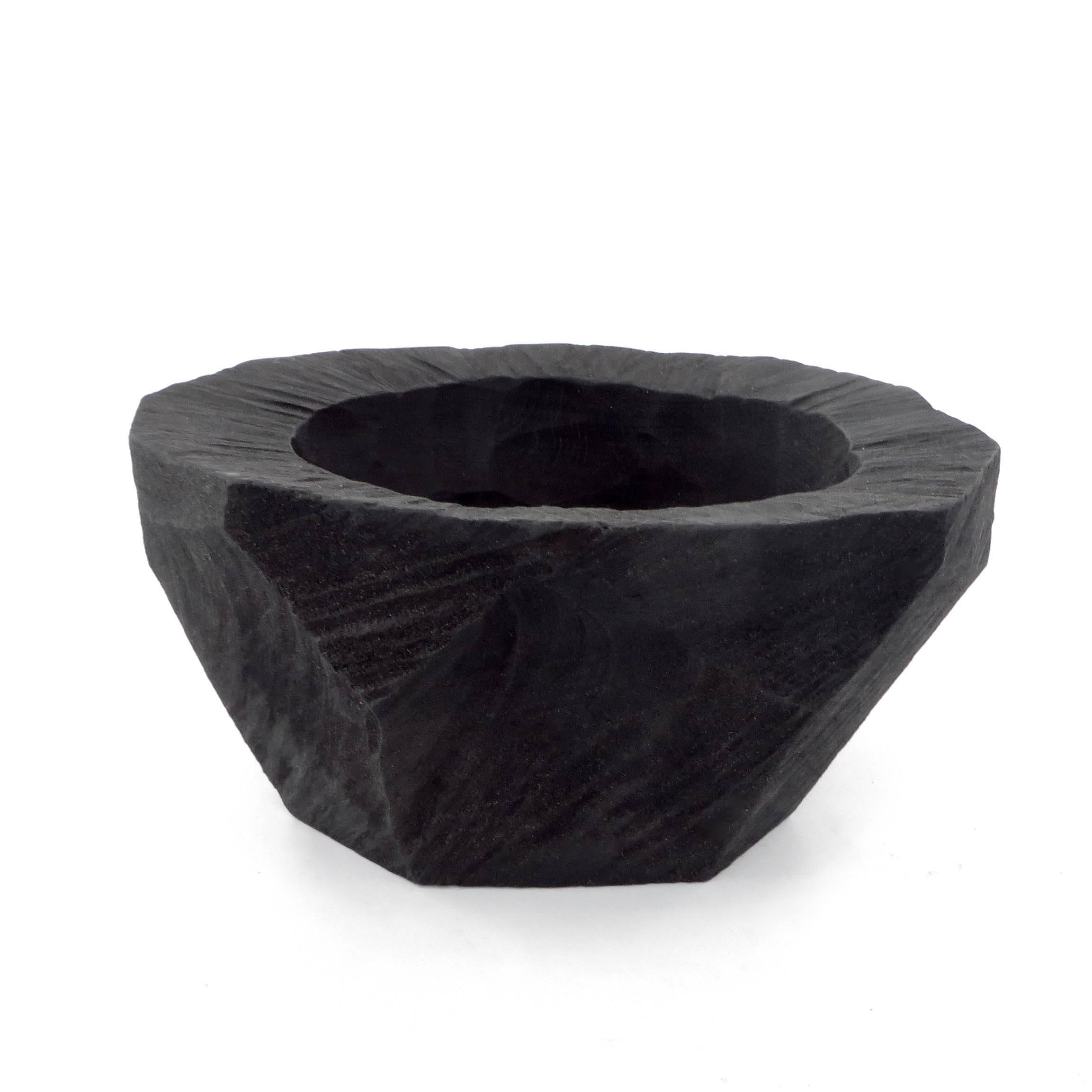 Modern Carved Russian Oak Bowl by Soha Concept 