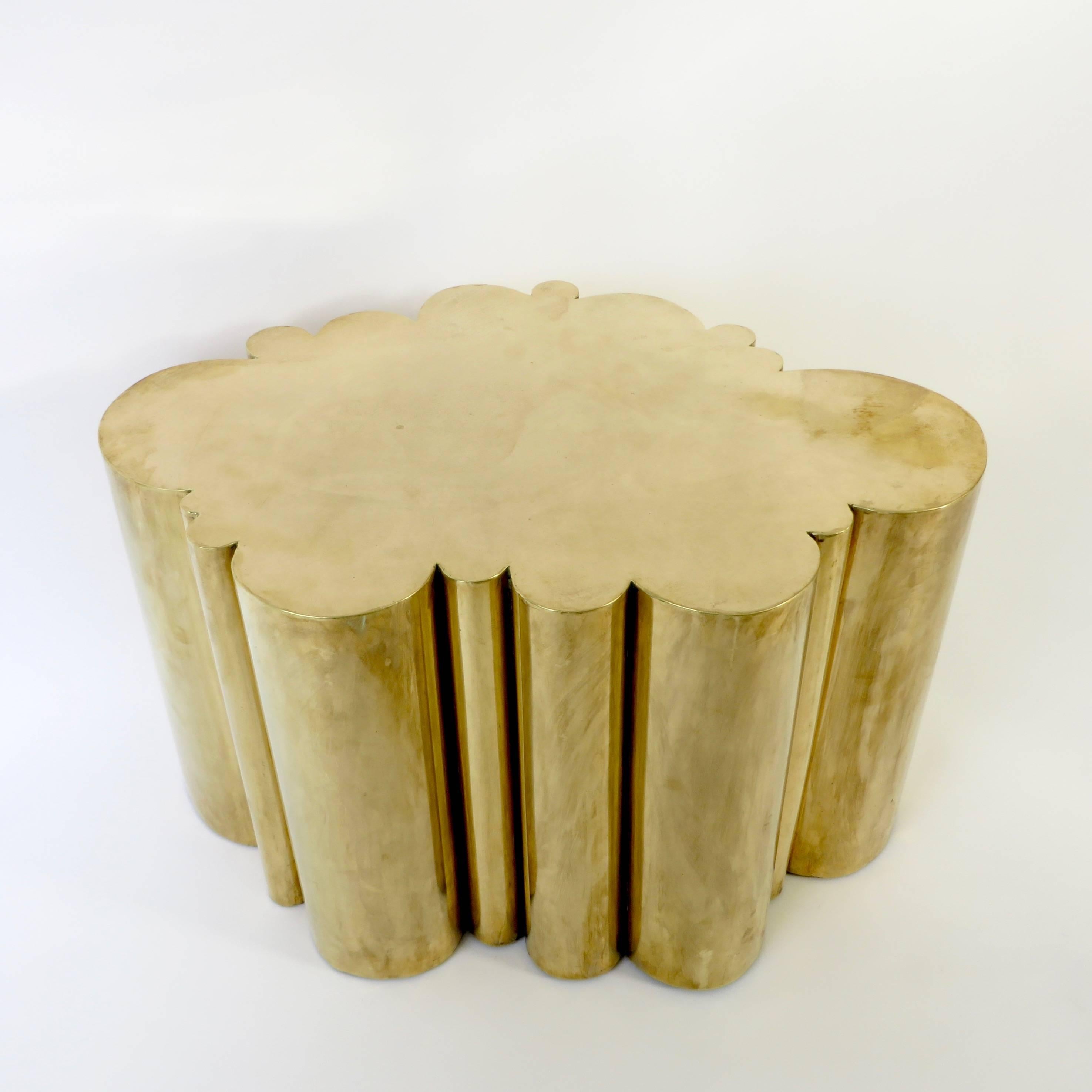 small brass side table